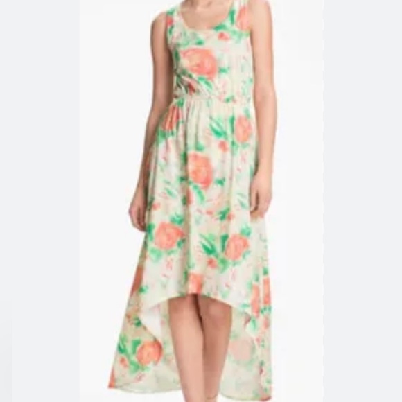 Alice and Olivia Floral High Low Kelty Dress - Picture 1 of 5